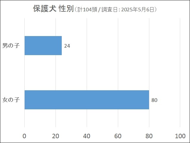 保護犬の性別 保護犬の性別